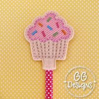 Sprinkles Cupcake Pencil Topper