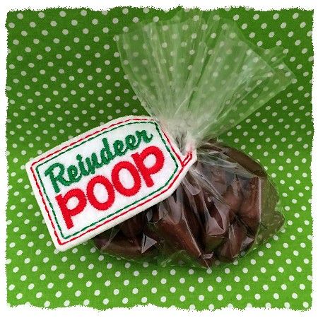 Reindeer Poop Treat Bag Topper