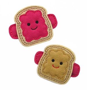 Peanut Butter and Jelly Felt Stitchies