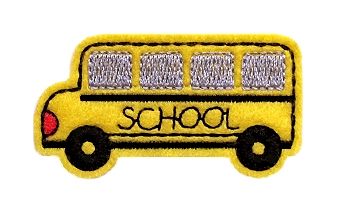 School Bus Clip Cover Felt Stitchies
