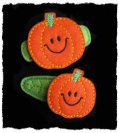 Smiley Pumpkin Felt Stitchies