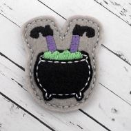 Witch in Pot Felt Stitchies