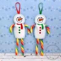 Snowman Double Candy Cane Holder