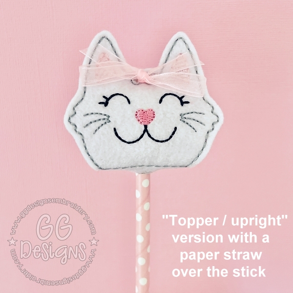 Cute Kitty Straw Topper