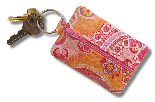 Mini Zippered Keychain Pouch in the hoop - GG Designs Embroidery